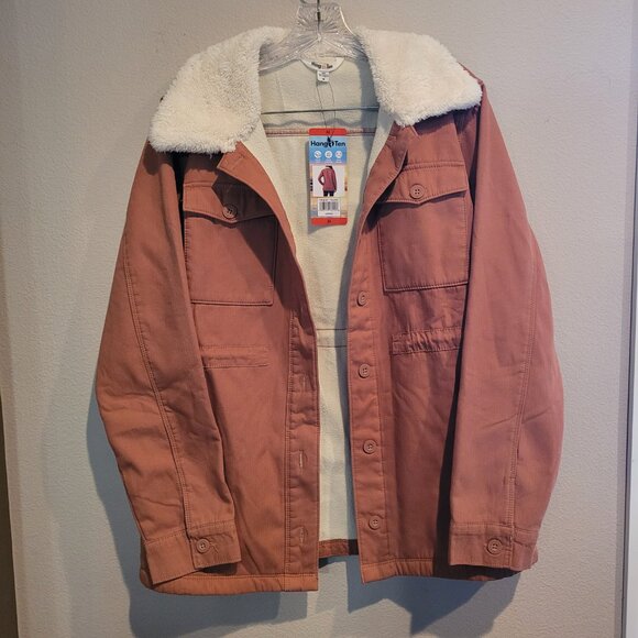 Hang Ten Soft Coral Drawstring Jacket, Fleece, Women's Size M - Picture 2 of 5